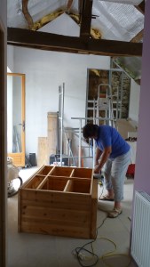 Upcycling pine cabinet